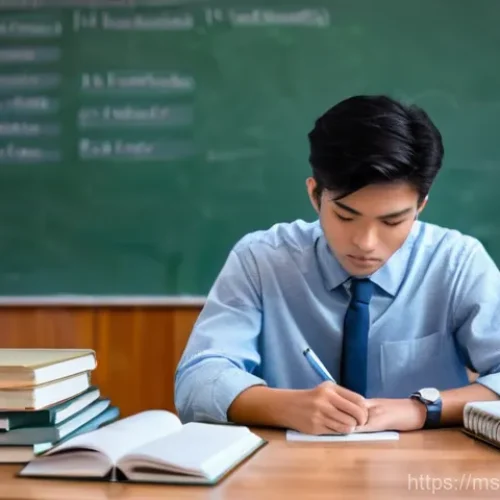 자동차정비 실기시험 팁과 유의사항 - **Prompt 1: Calm Before the Exam - Focused Mindset**
    "A young Malaysian student, either male or ...