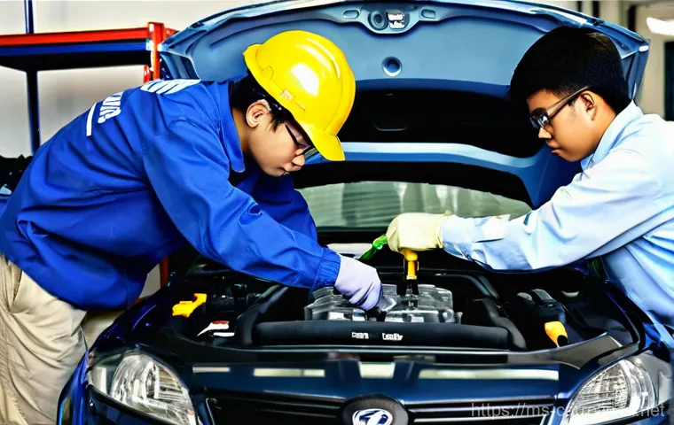 자동차정비 실기시험 팁과 유의사항 - **Prompt 2: Mastering Modern Diagnostics in an EV Workshop**
    "A skilled Malaysian automotive tec...