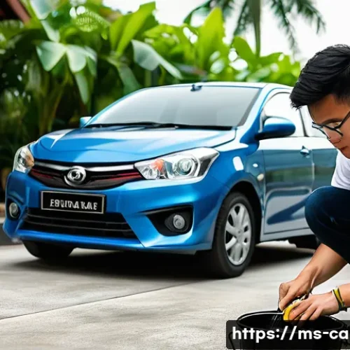 자동차정비 실무와 해외 자동차 기술 - A young Malaysian man, appearing confident and focused, wearing a clean casual t-shirt and jeans, me...